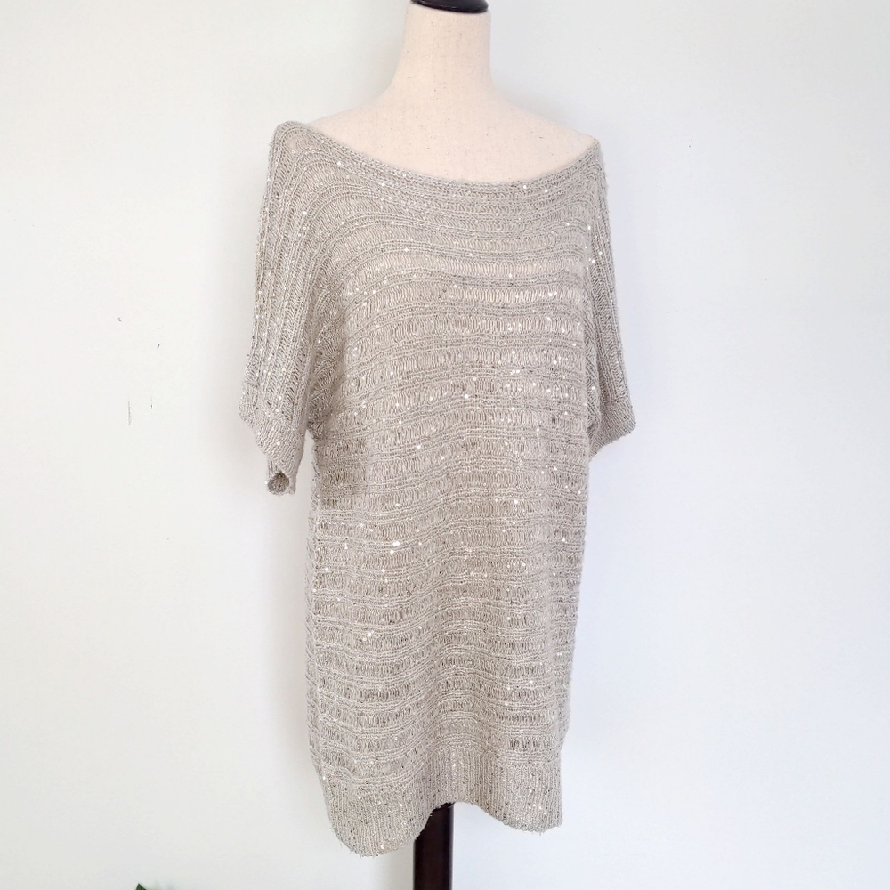 Knitted Sequined Sweater Dress
